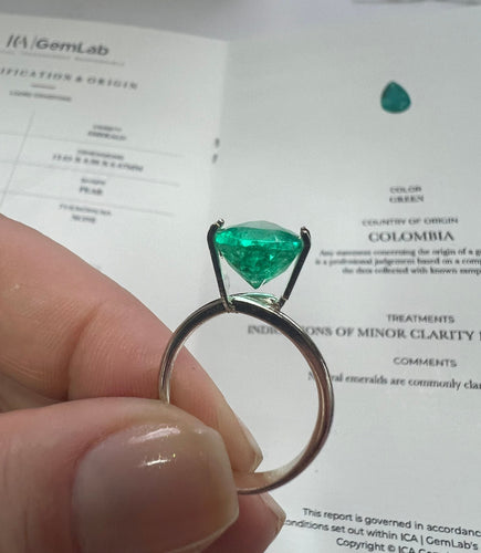 Émeraude colombienne de 4,04 carats avec certificat 58 Facettes COL-2