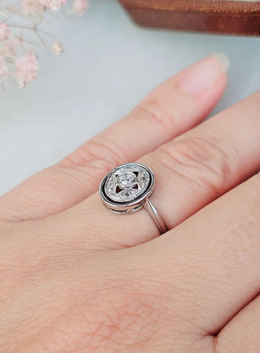 Bague 50 Bague Art Déco or Blanc Diamants 58 Facettes 304