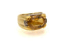 Bague 52 W.A. Bolin - Bague chevalière citrine et diamants en or jaune 18k 58 Facettes 11789