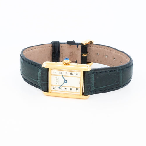Montre Cartier - Montre Tank Must Ivory column dial en vermeil 58 Facettes