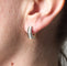 Boucles d'oreilles octogonales diamants