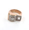 Anello vintage en or rose 18kt et diamants