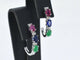 Boucles d'oreilles Boucles d'oreilles en or blanc avec pierres précieuses multicolores et diamants 58 Facettes 2274