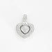 Pendant White gold heart pendant set with princess diamonds and natural diamonds 58 Facettes