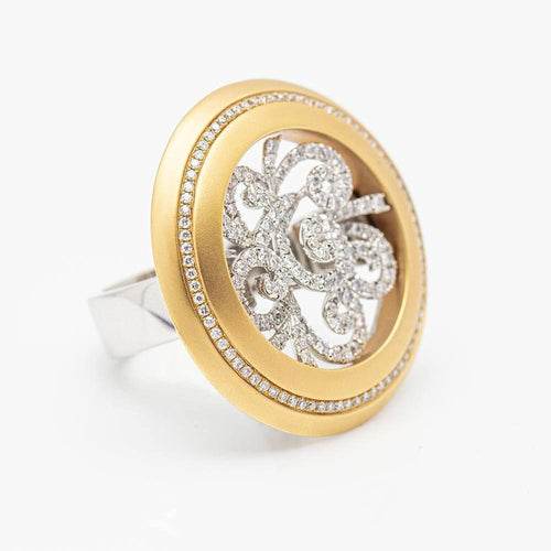 Bague 53.5 Bague AVENNE en or bicolore et diamants. Neuve. 58 Facettes D359740LF