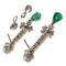 Boucles d'oreilles Boucles d'oreilles des années 1950 en platine 950 kt avec diamants et émeraudes 58 Facettes Q78B (931)