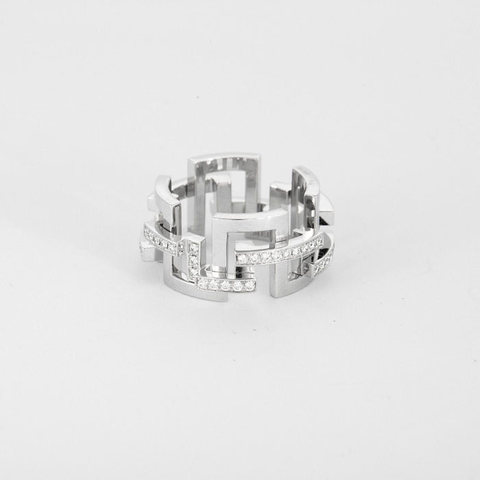 51 MELLERIO - Graphic - Bague or blanc et diamants 58 Facettes J1WG334-0D51