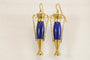Boucles d'oreilles Boucles d'oreilles amphores antiques en or jaune et lapis-lazuli Castellani 58 Facettes 7684