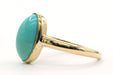 Bague 47 Bague contemporaine en or jaune sertie d'une turquoise 58 Facettes B420