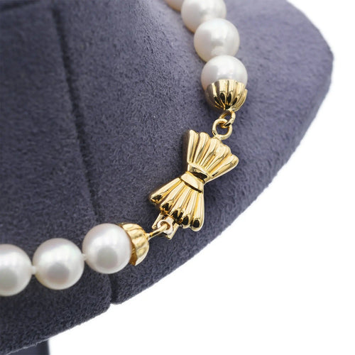 Collier Collier de perles japonaises avec fermoir en or jaune 58 Facettes 17657