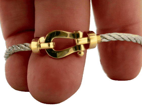 Bracelet Bracelet Force 10 Fred en or et acier petit modèle 58 Facettes