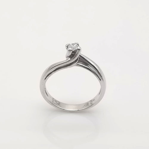 Bague 56 solitaire en or et diamant 58 Facettes