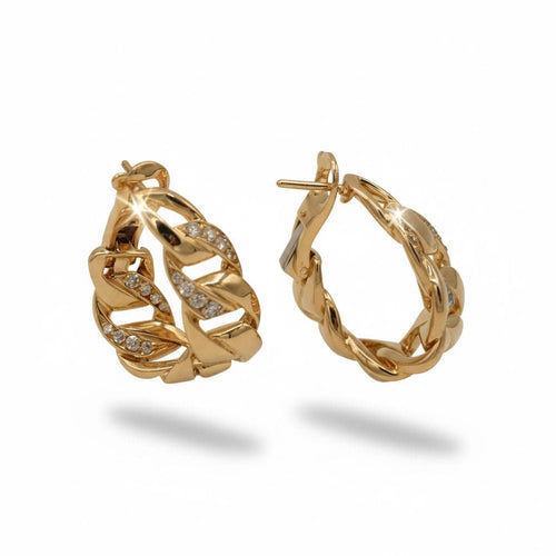 Boucles d'oreilles Cartier - Boucles d’Oreilles Bergame - Or Jaune et Diamants 58 Facettes 1.0001077/1