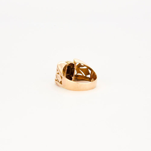 Bague 55 Bague Tank or rose diamant 58 Facettes