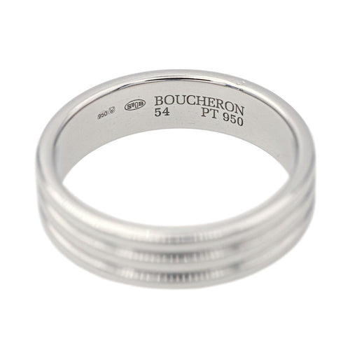 Bague 54 Boucheron Bague Alliance Godron  Platine 58 Facettes 4146853RV