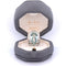 Bague 56 Anello in oro bianco 18 kt con acquamarina e diamanti 58 Facettes