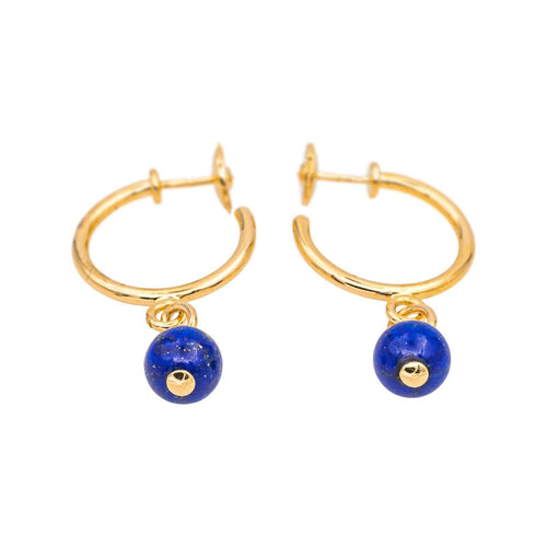 Boucles d'oreilles Boucles d'oreilles Créoles  Or jaune Lapis lazuli 58 Facettes 4830512CN