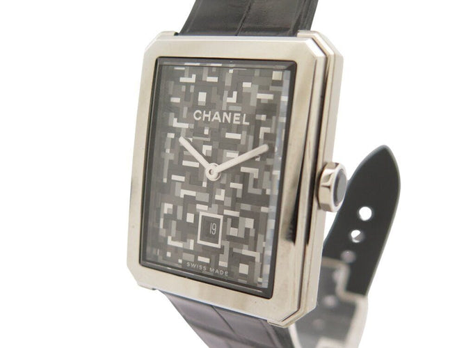 Montre montre CHANEL boyfriend h6128 collector quartz acier alligator 58 Facettes 269060