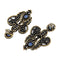 Boucles d'oreilles Boucles d'oreilles en or jaune et argent avec saphirs et diamants 58 Facettes G3576