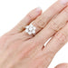 Bague 57 Bague marguerite or blanc, diamants. 58 Facettes 33973