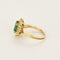 Bague Marguerite or jaune, émeraude et diamants