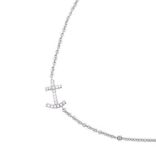 Collier Collier or blanc et diamants. 58 Facettes 33429