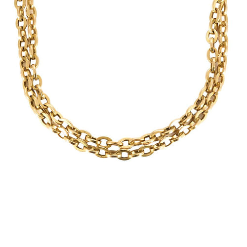 Collier Sautoir en or jaune à maille jaseron ovale 58 Facettes ALB1894X2