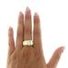 Bague 63.5 Bague en or jaune avec détails en or blanc et diamants 58 Facettes G3607