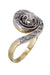 Bague 48 Bague tourbillon or jaune et blanc diamants art-nouveau 58 Facettes 092901