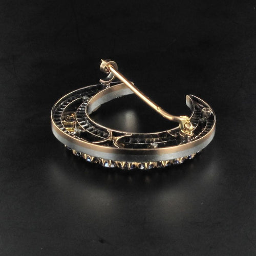 Broche Broche croissant saphirs et diamants 58 Facettes 14-104