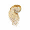 Broche Broche Rétro Volute 1.30 Carats Diamants Or Jaune 18 Carats 58 Facettes BRO67
