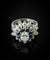 Bague Bague Fleur Étoile avec saphirs et diamants 58 Facettes
