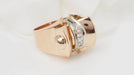 Bague 50.5 Bague Tank or rose diamants 58 Facettes 32825