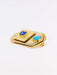 Broche Broche Piero Dorazio Artcurial or jaune lapis-lazuli turquoise 58 Facettes 535