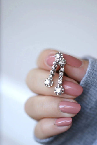 Boucles d'oreilles Boucles d'oreilles Art Déco diamants 58 Facettes