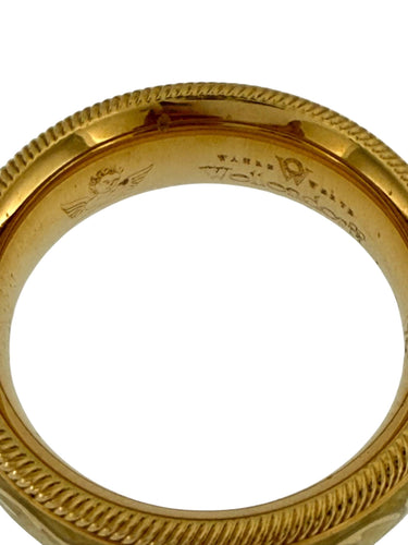 Bague 52 Bague Wellendorff or jaune Kinetic Band émail et diamant 58 Facettes