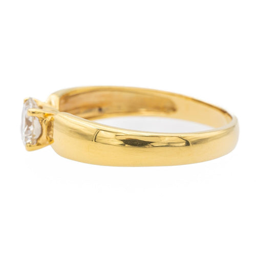 Bague 55 Bague Solitaire Or jaune Diamant 58 Facettes 578417CD