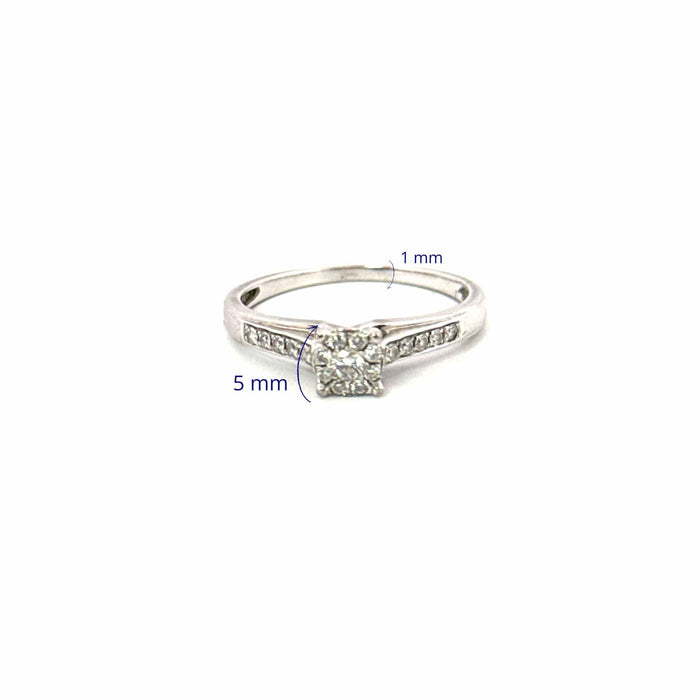 Bague 52 Solitaire Or Blanc Diamants 58 Facettes 1-GS30290-01