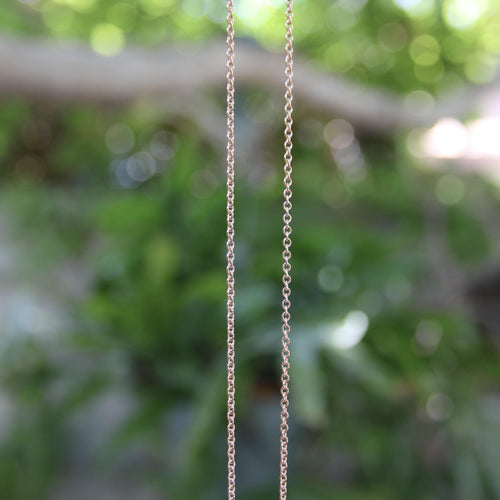 Collier Chaîne à maillons Belcher italiens en or rose 14 carats 58 Facettes A2003X