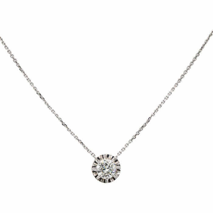 Collier Collier Or blanc Diamant 58 Facettes 3440606CN