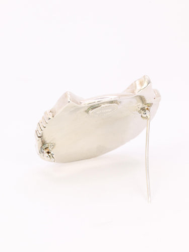 JEAN COCTEAU Broche "Club des Amis des Chats" métal argenté