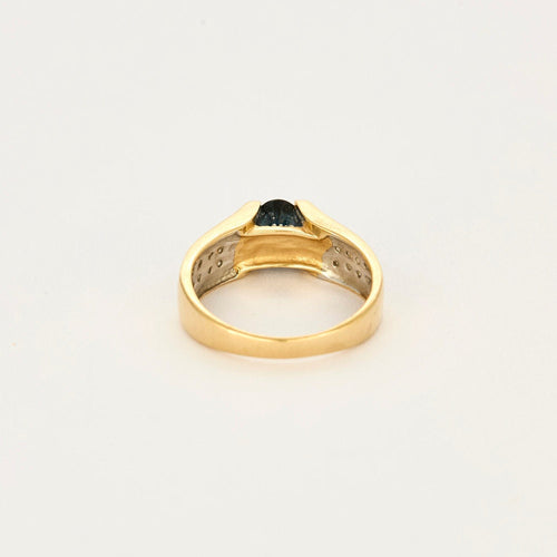 Bague 56 Bague en or jaune, or blanc sertie d'un saphir 58 Facettes LP1241/11