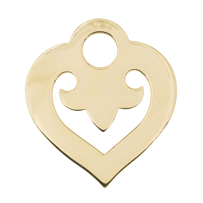 O.J. Perrin Pendentif Coeur Coeur légende Or jaune