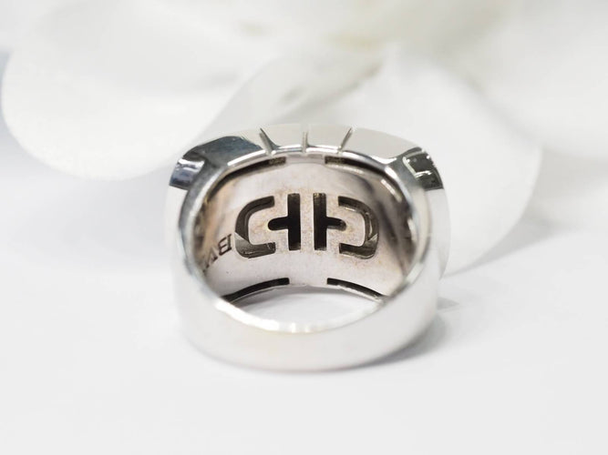 Bague 50 Bague Bvlgari Parentesi en or blanc 58 Facettes 27581