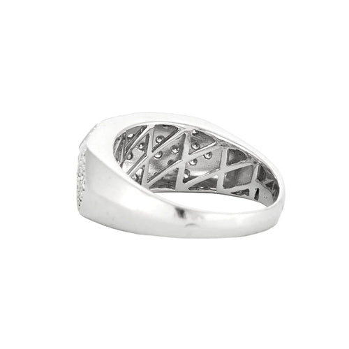 Bague 56 Bague or blanc et diamants 58 Facettes BO/230143