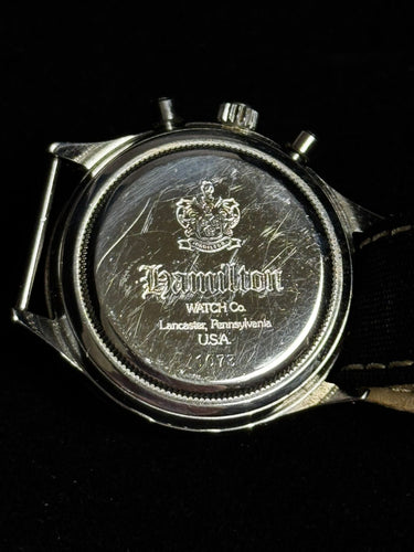 Montre HAMILTON Lancaster – Montre chronographe mécanique – Calibre Lemania 861 (Speedmaster) – Vintage 58 Facettes