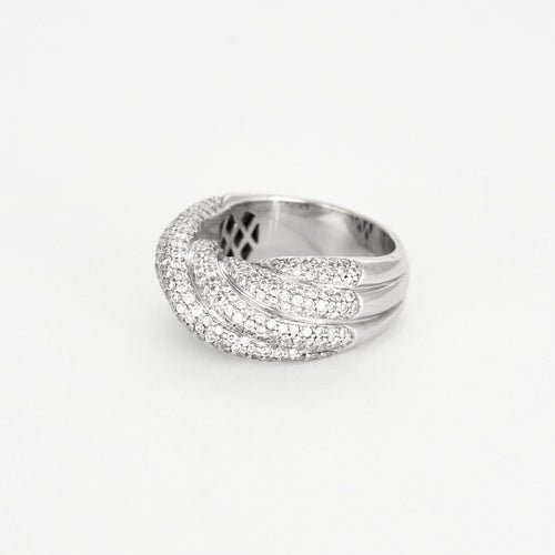 Bague 54 Bague or gris et diamants 58 Facettes NAR0120