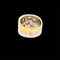 Bague 55 Bague Faraone en or jaune et blanc avec diamants taille émeraude 58 Facettes