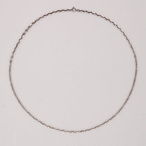 Collier Longue chaine argent ancienne 58 Facettes CVCH34