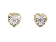 Boucles d'oreilles Boucles d'oreilles en or avec un diamant taille brillant en forme de cœur 58 Facettes 2099